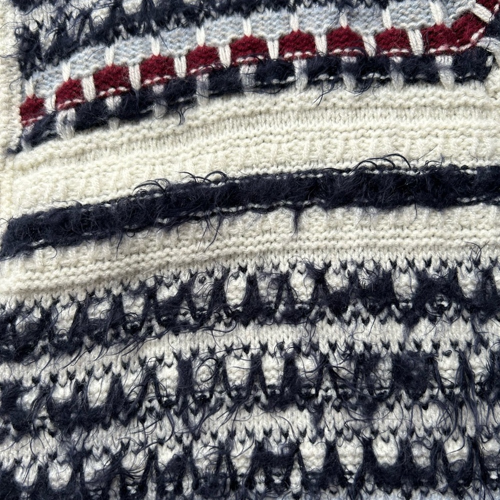 Lane Bryant Multicolor blue & burgundy sweater cardigan 18/20 - Picture 2 of 12